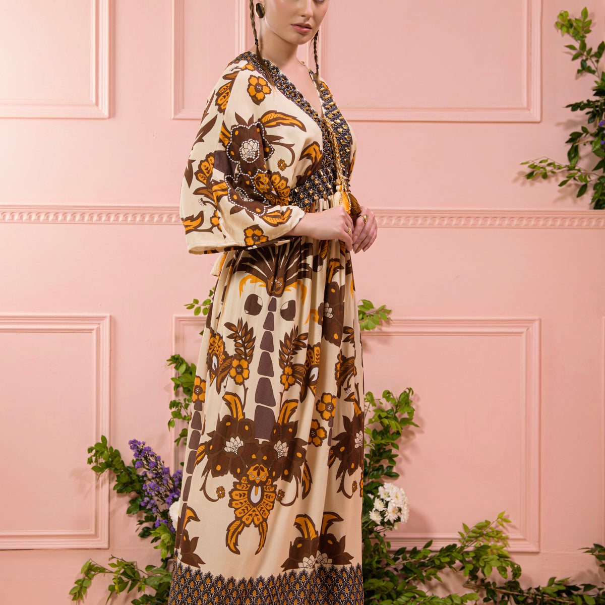 Momi Dress in Pua Pā'ina